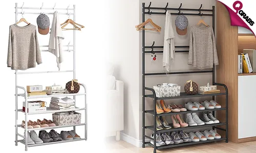 4-Layer Clothes & Shoe Rack!
